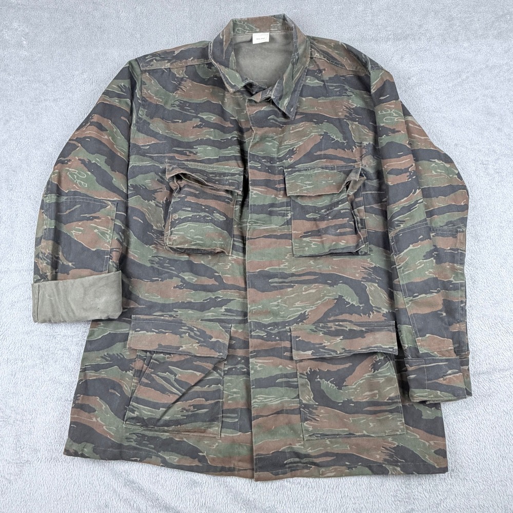 Propper International Tiger Stripe Camo Combat Coat Field Jacket Mens XL 10-97